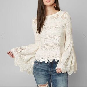 Free People Once Upon a Time Blouse Shirt Size S